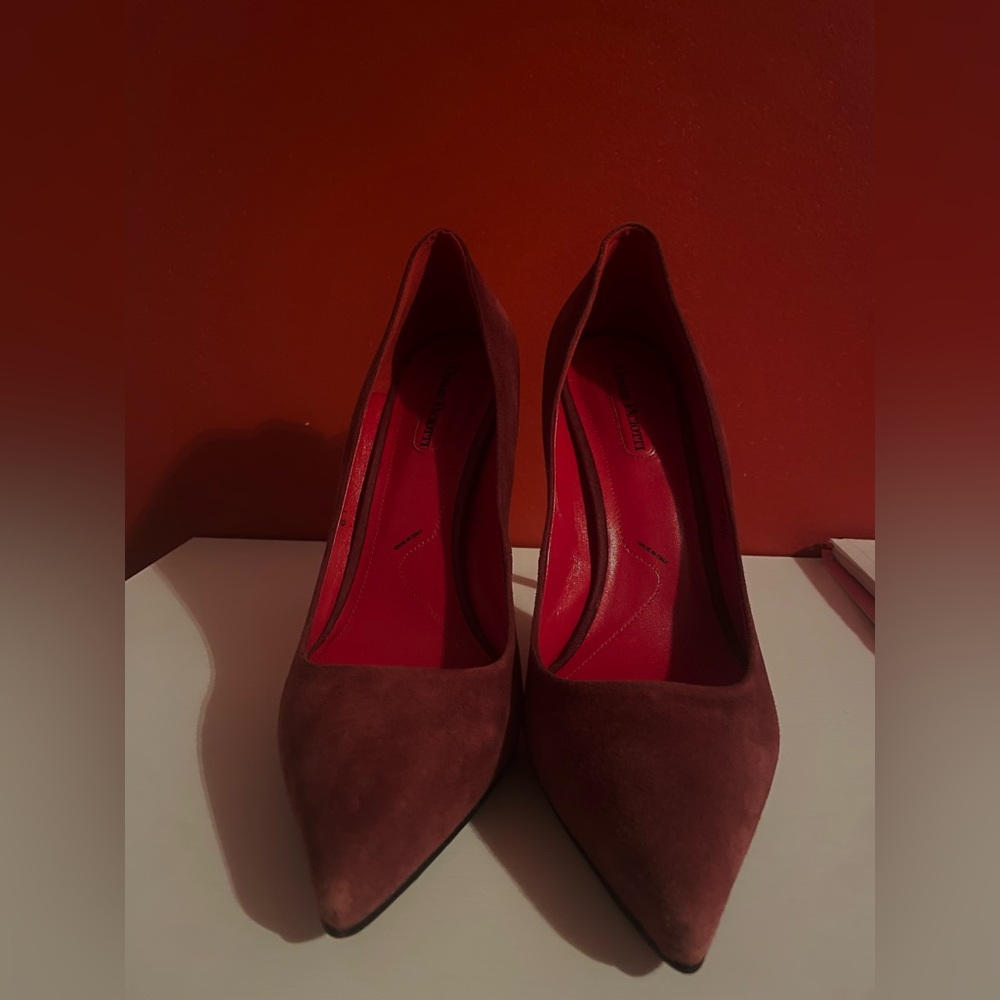 Cesare Paciotti Burgundy Suede Heels